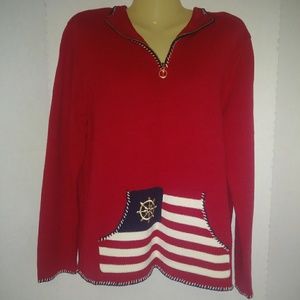 FINAL PRICE DROP Liz Claiborne Nautical Sweater  L